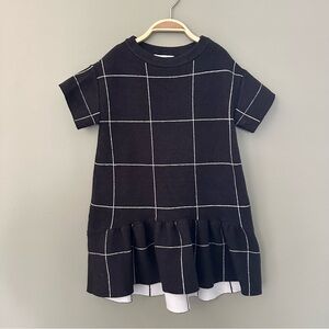 Zara Black and White Knit Dress